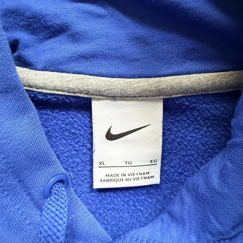 Nike Sweatshirt Men's XL SMU Mustangs NCAA Blue Fleece Pullover Hoodie Blue Gym